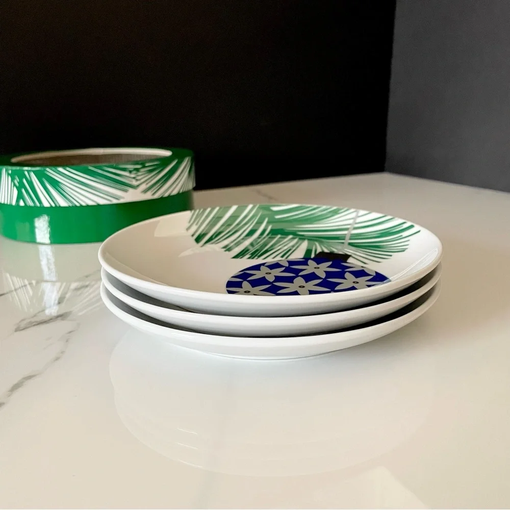SET of 3 Ornament Appetizer/Dessert Plates by Crate&Barrel